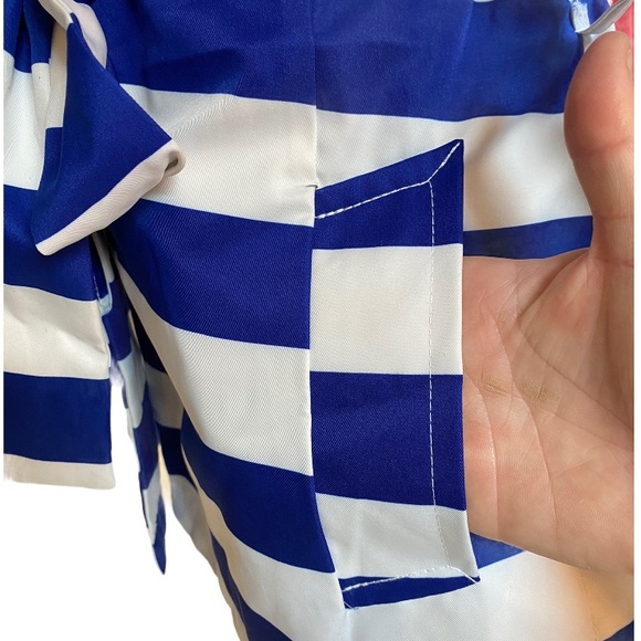 Cynthia Rowley NWOT Nautical Striped Trench Coat! - Picture 4 of 10